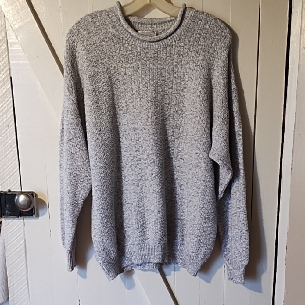 Jantzen Men's Heather Gray Crewneck Sweater Great Condition XL.